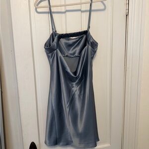 Wild Fable Satin Mini Dress in Blue